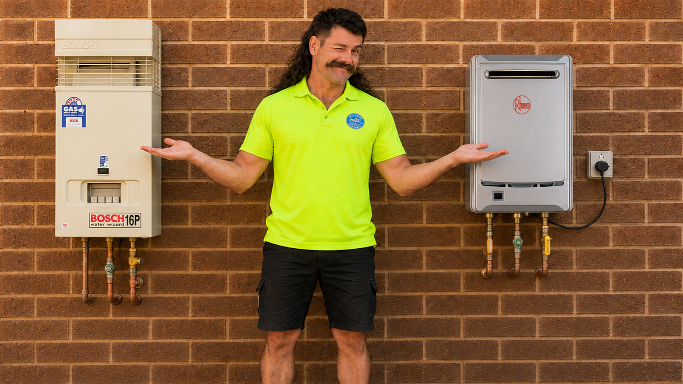 Electrical Hot Water. Gas Hot Water.