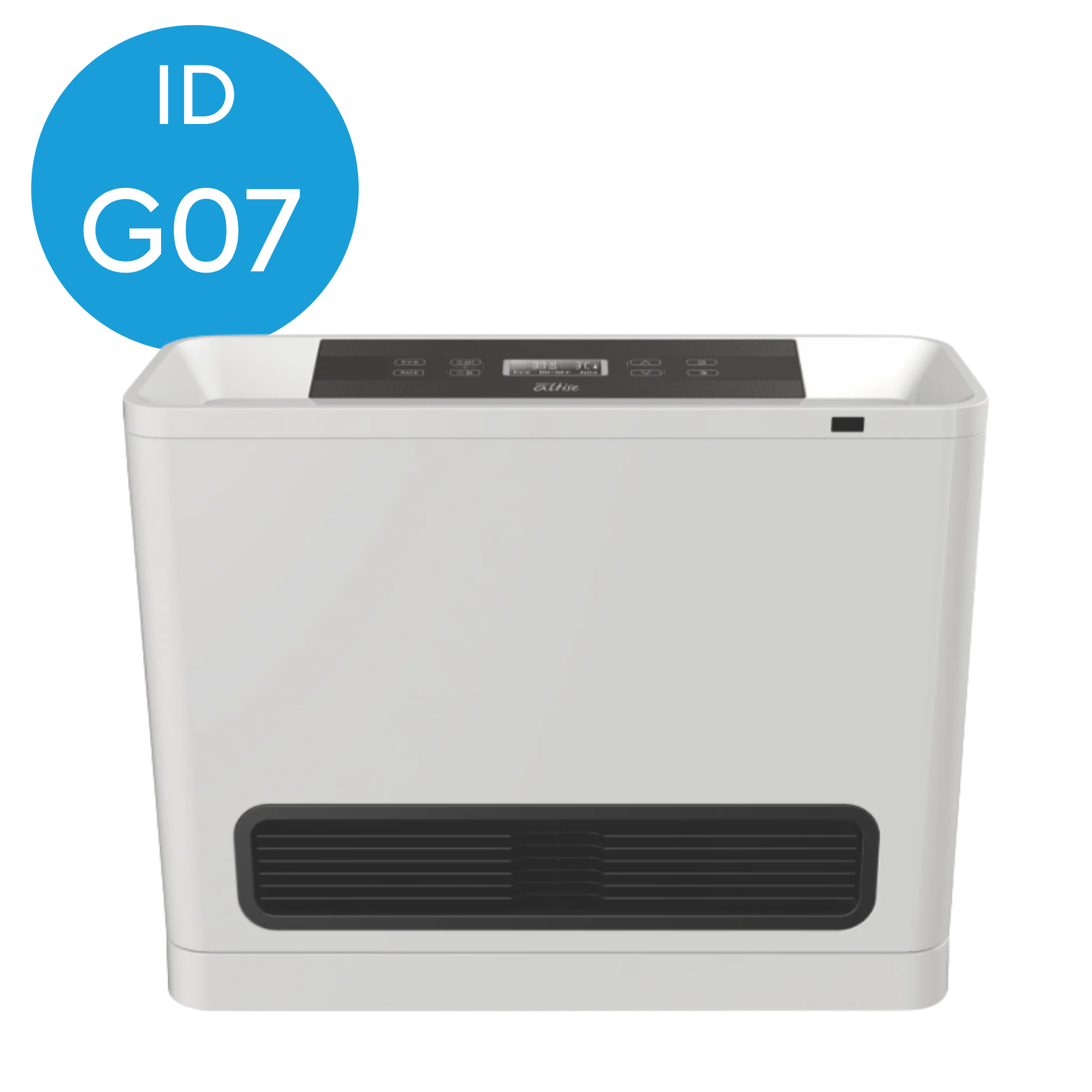 A white autocomplete food vacuum sealer with a digital display and control buttons on top.