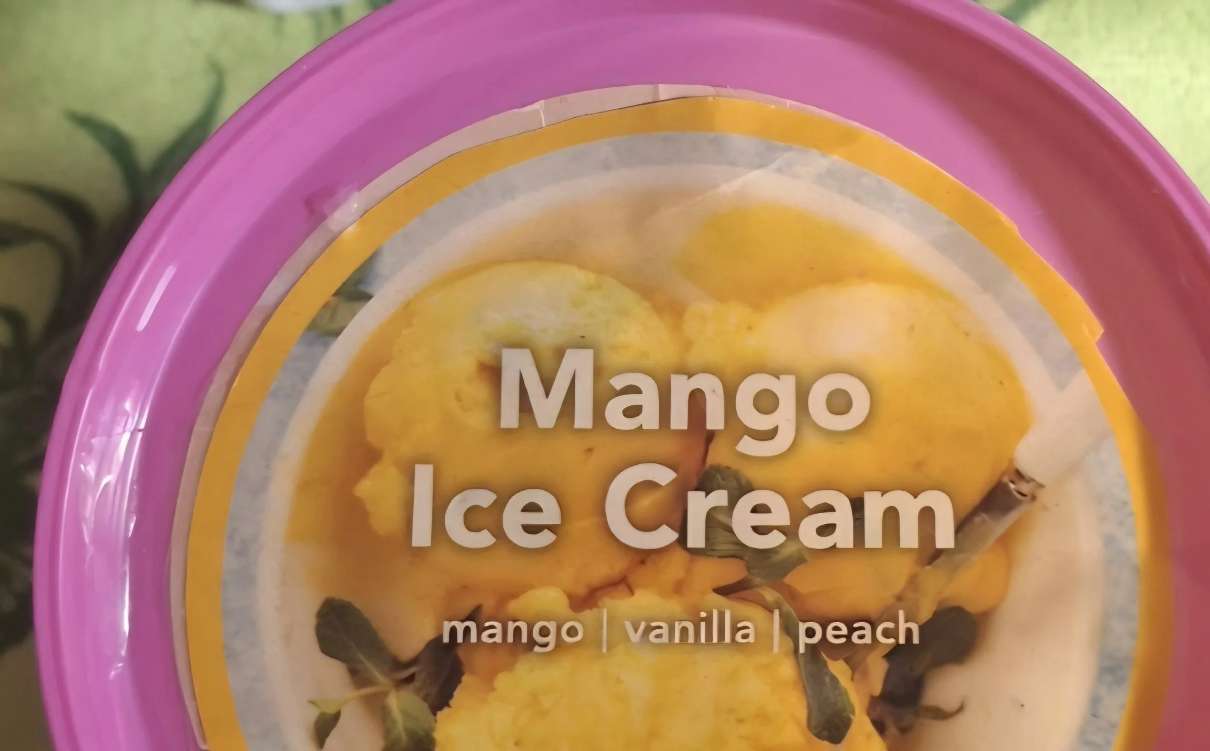 Mango Ice Cream.   3.75oz
