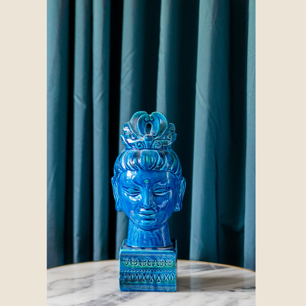 1970s Italy - Bitossi Londi Kwan Yin in 'Rimini Blu'