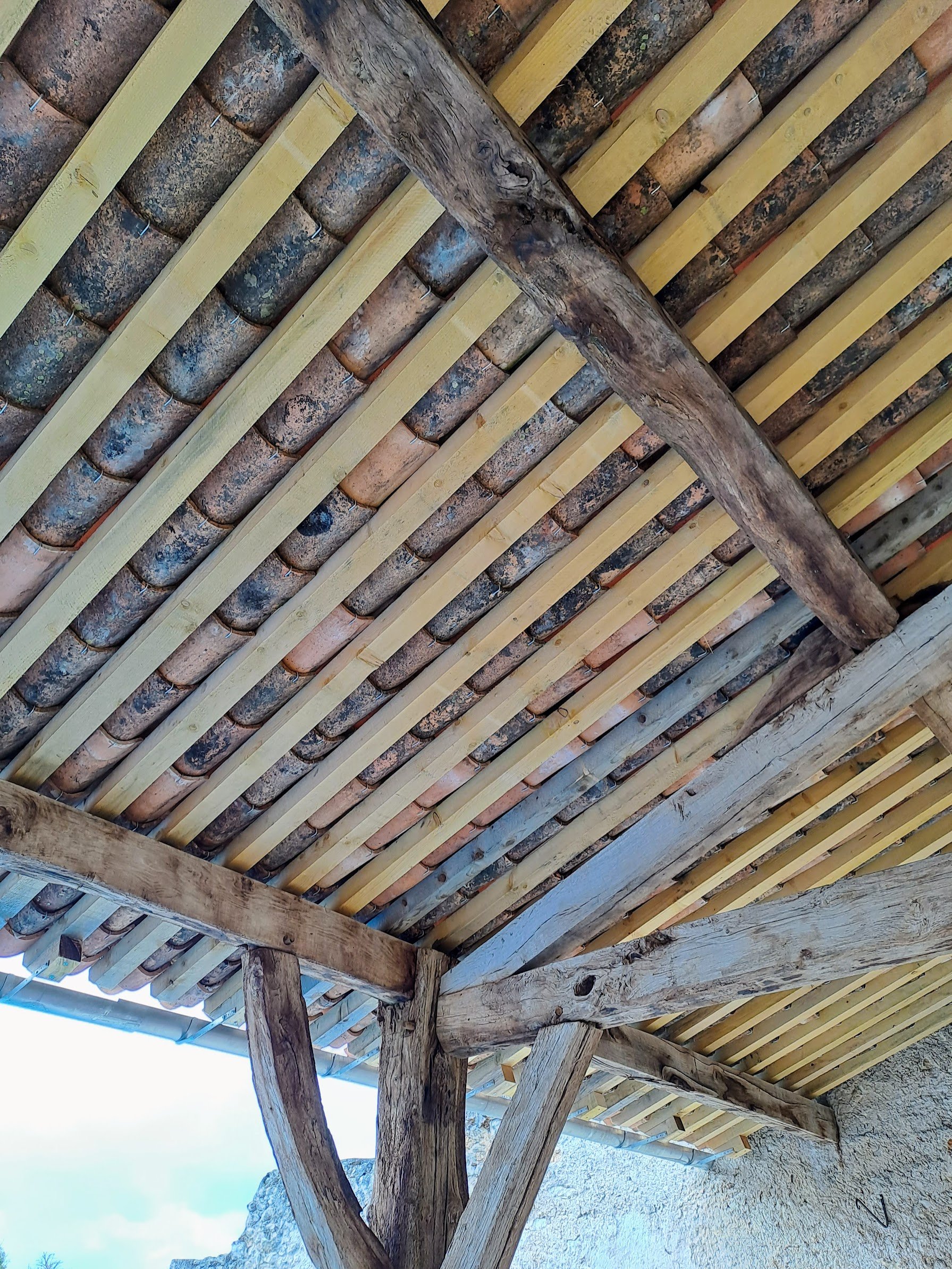 Traditional French shelter made from Oak beams and clay tile