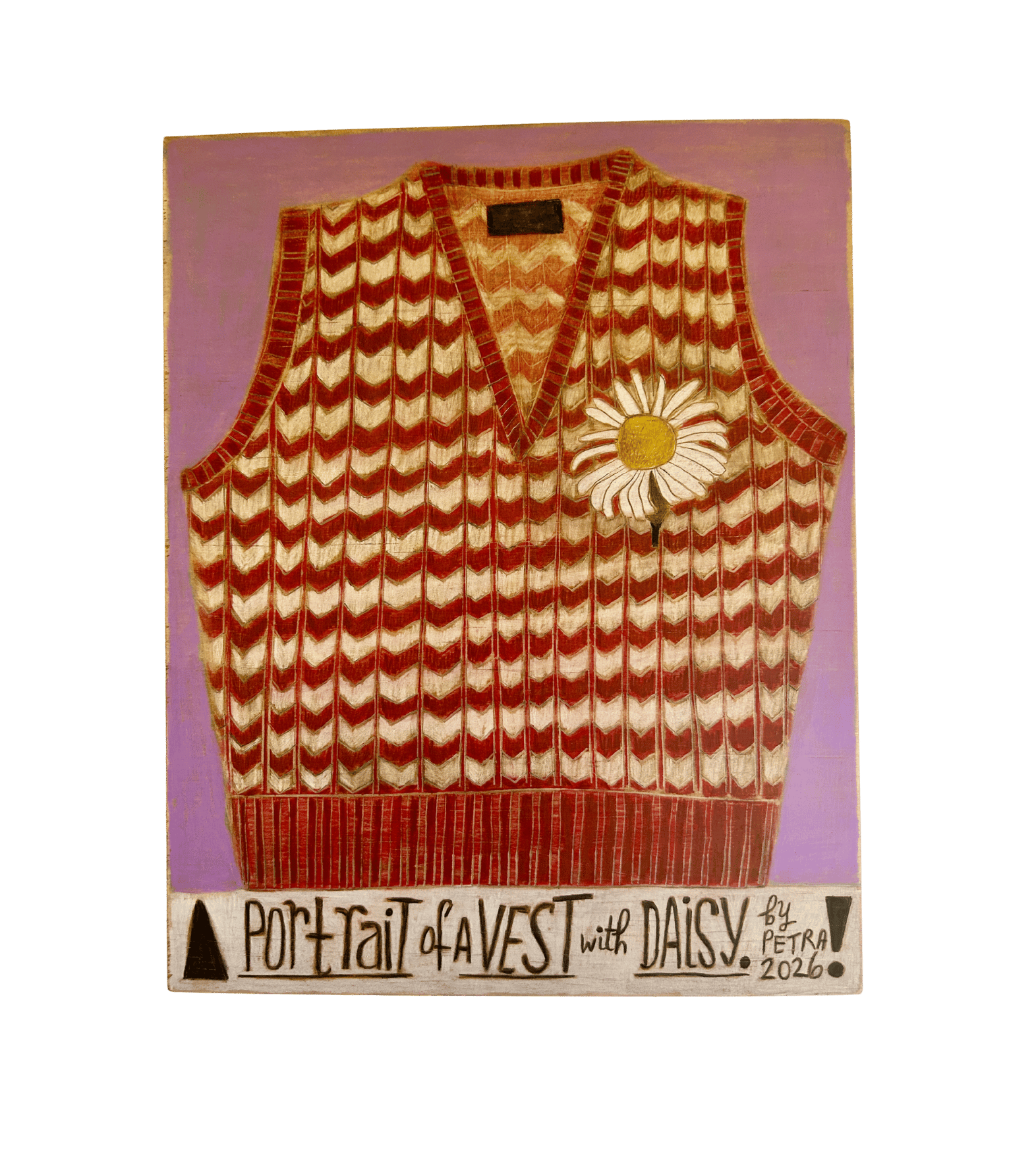 Portrait of a vest with a daisy