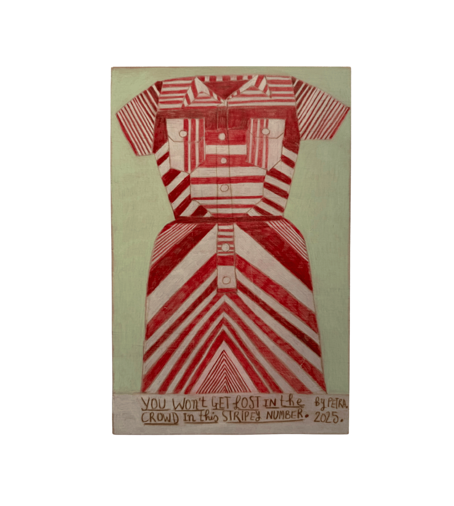 You won't get lost in the crowd in this stripy number