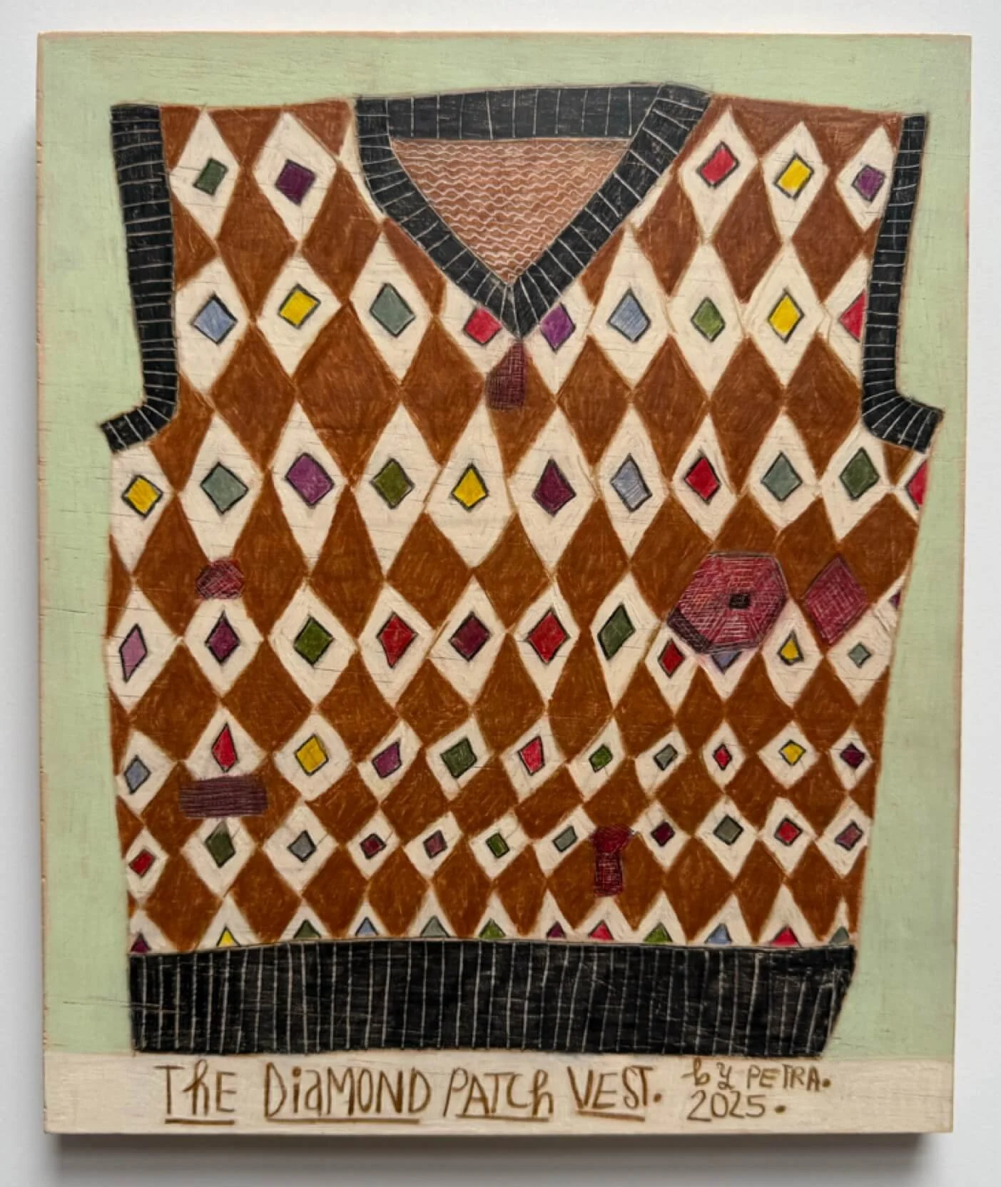 The diamond patch vest