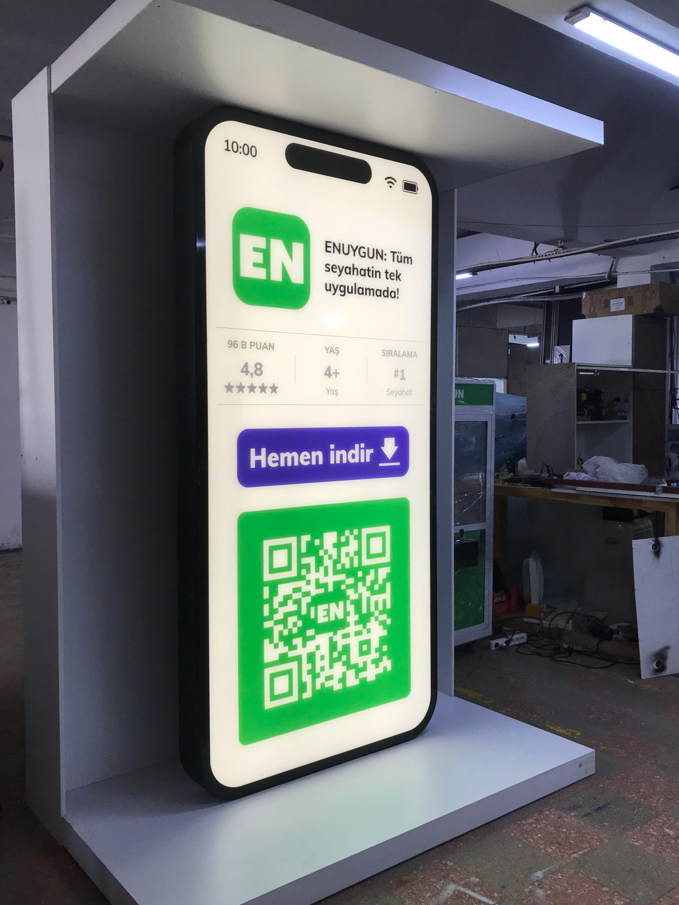 Stant Stand Etkinlik Tabela Lightbox Kiosk banko ışıklı  ledli küp