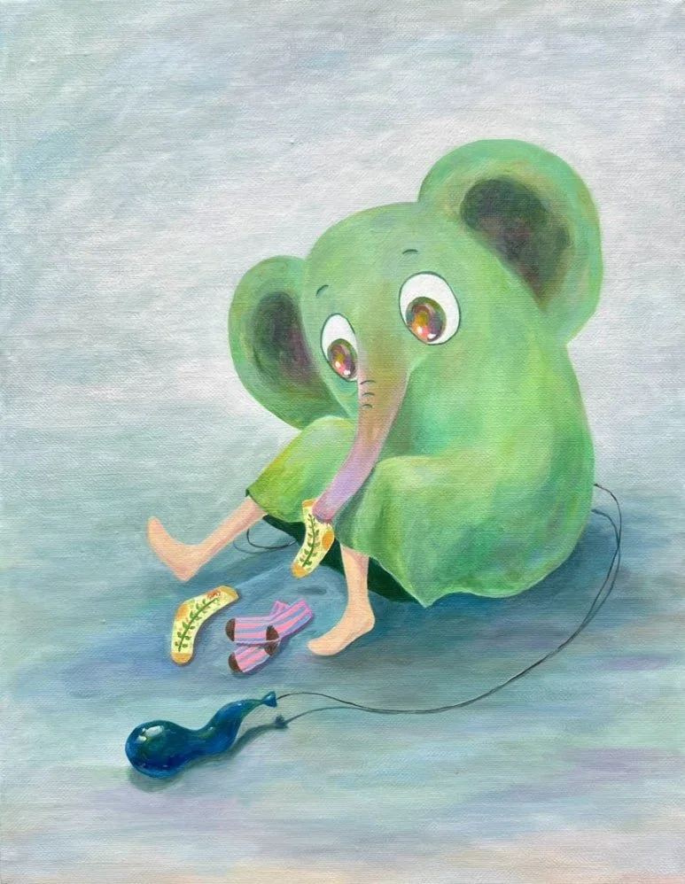 매일의 선택(Everyday Choices)​, 2026, Acrylic on canvas, 40.9 x 31.8 cm