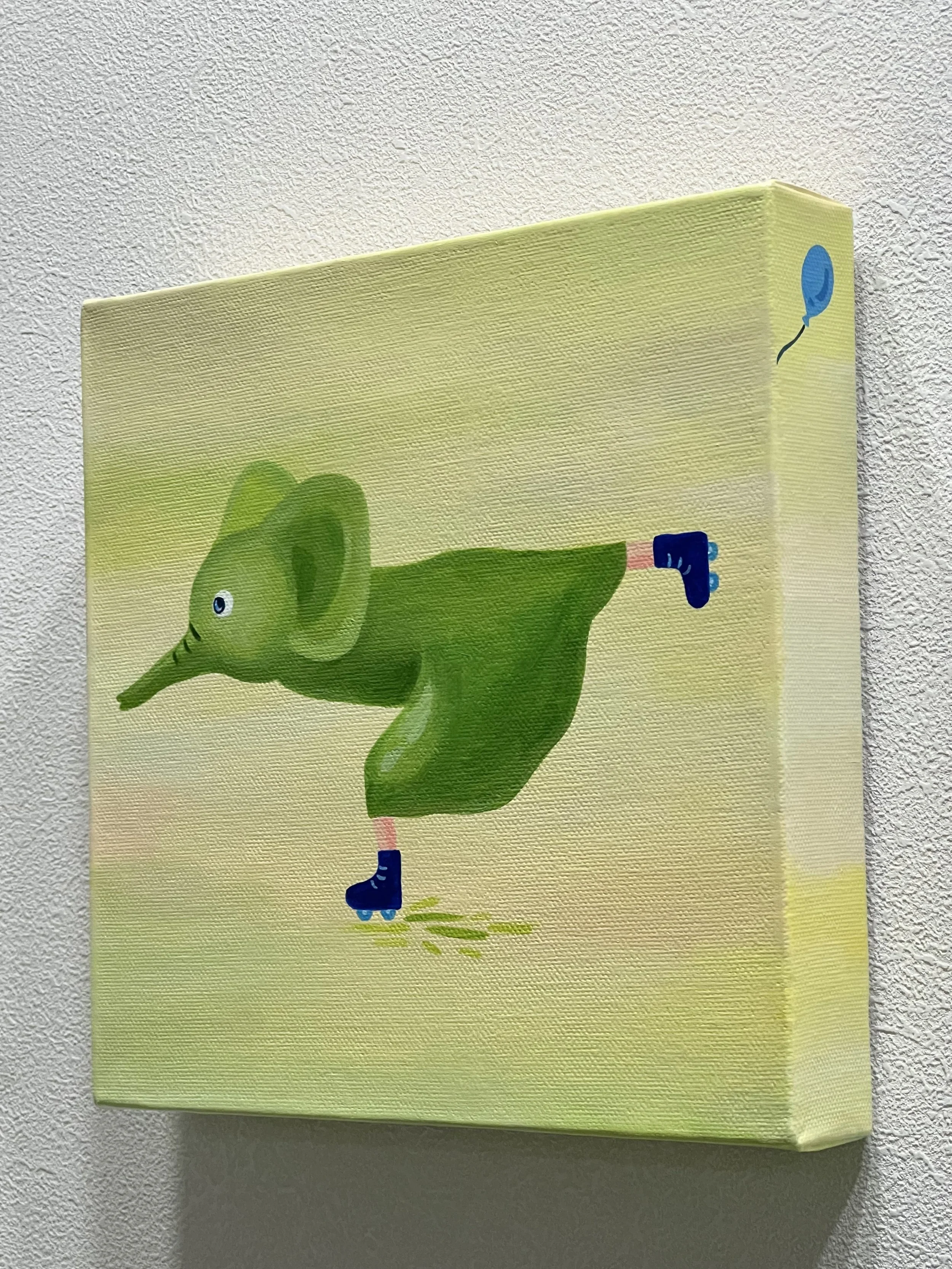 Rolling 1, 2025, Acrylic on canvas, 20 × 20 cm - Sold · Private Collection