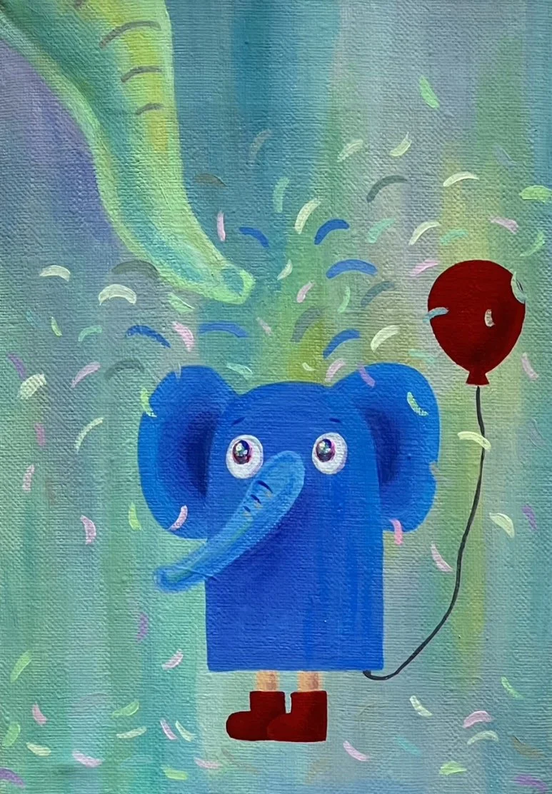 어쨌든 축하 (Congratulations, Anyway), 2026, Acrylic on Canvas, 25.8 × 17.9 cm