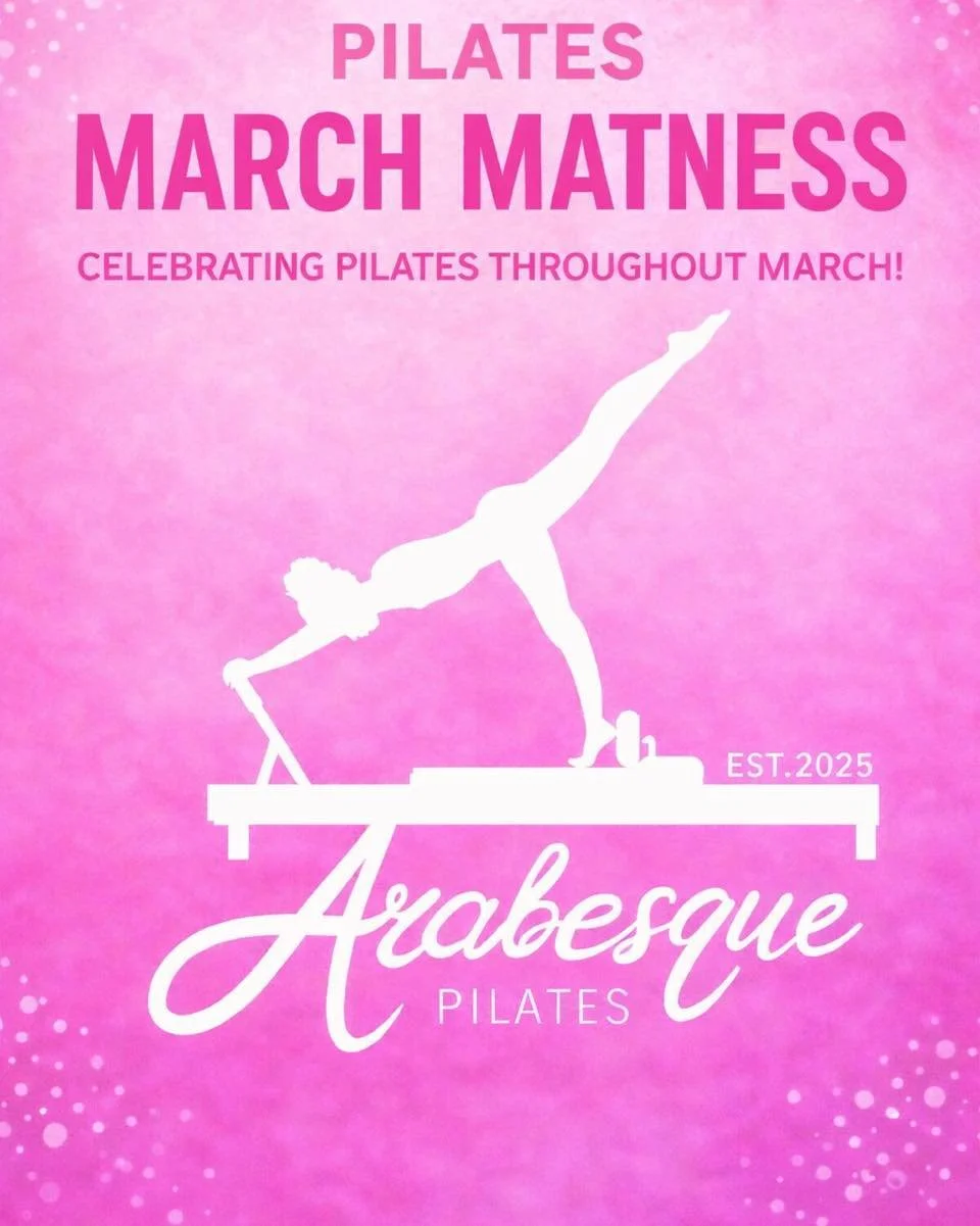 March MATness is here! ✨ All month long we&rsquo;re celebrating the classical Pilates mat series. We&rsquo;ve added more mat classes to the schedule&mdash;sign up and join us on the mat. #arabesquepilates #marchmatness #classicalmat #classicalmatpila