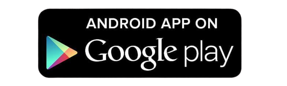 Android app on Google Play logo with a black background