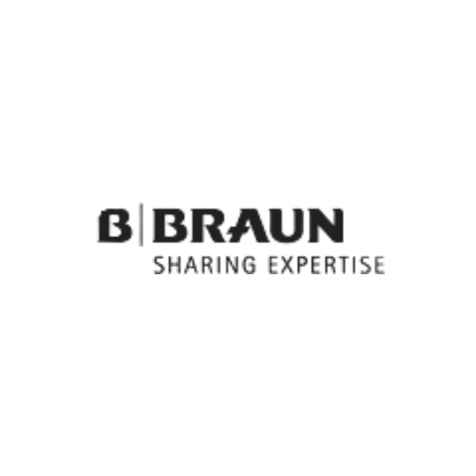 Logo mit schwarzem Hintergrund, der Text 'BRAUN' in Großbuchstaben und 'Sharing Expertise' darunter zeigt.
