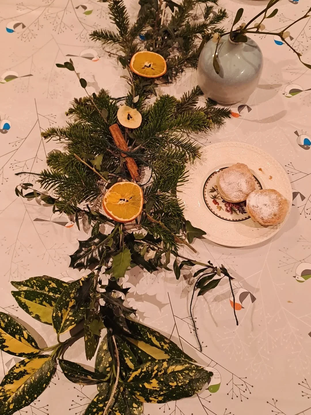 I&rsquo;ve been scouring old books for traditional Christmas decorative inspiration and this garland is taken from an 1875 manual on floral decorations. It instructs using a central strong hemp cord, with a loop to slip round a nail to hold it firmly