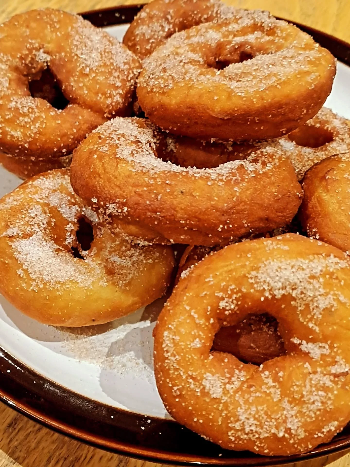 This is my attempt at making traditional Finnish doughnuts - or, Munkki. Made with cardamom infused 'Pulla' dough, rolled in cinnamon sugar.

We're off to Finland soon! We'll be based in Tampere, visiting Finnish friends, who already have some wonder
