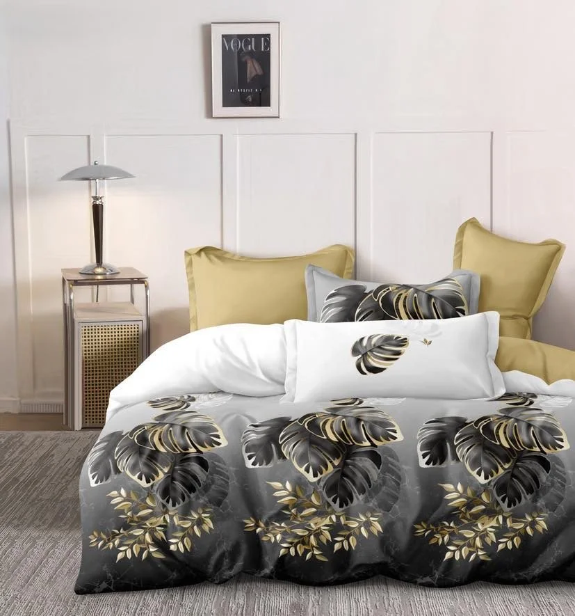 Luxury 5-Piece Bedding Set with Gold Accents
