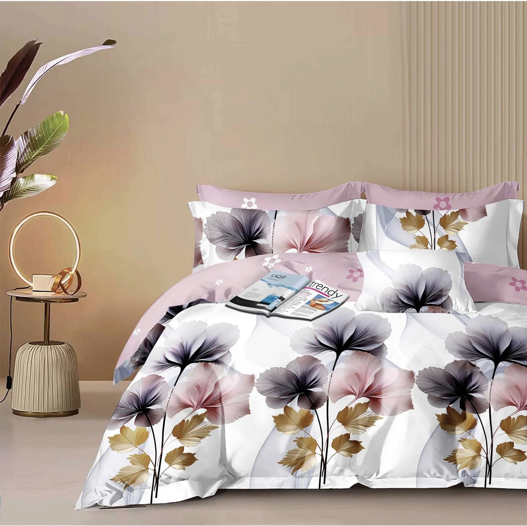 Luxury 5-Piece Floral Bedding Set