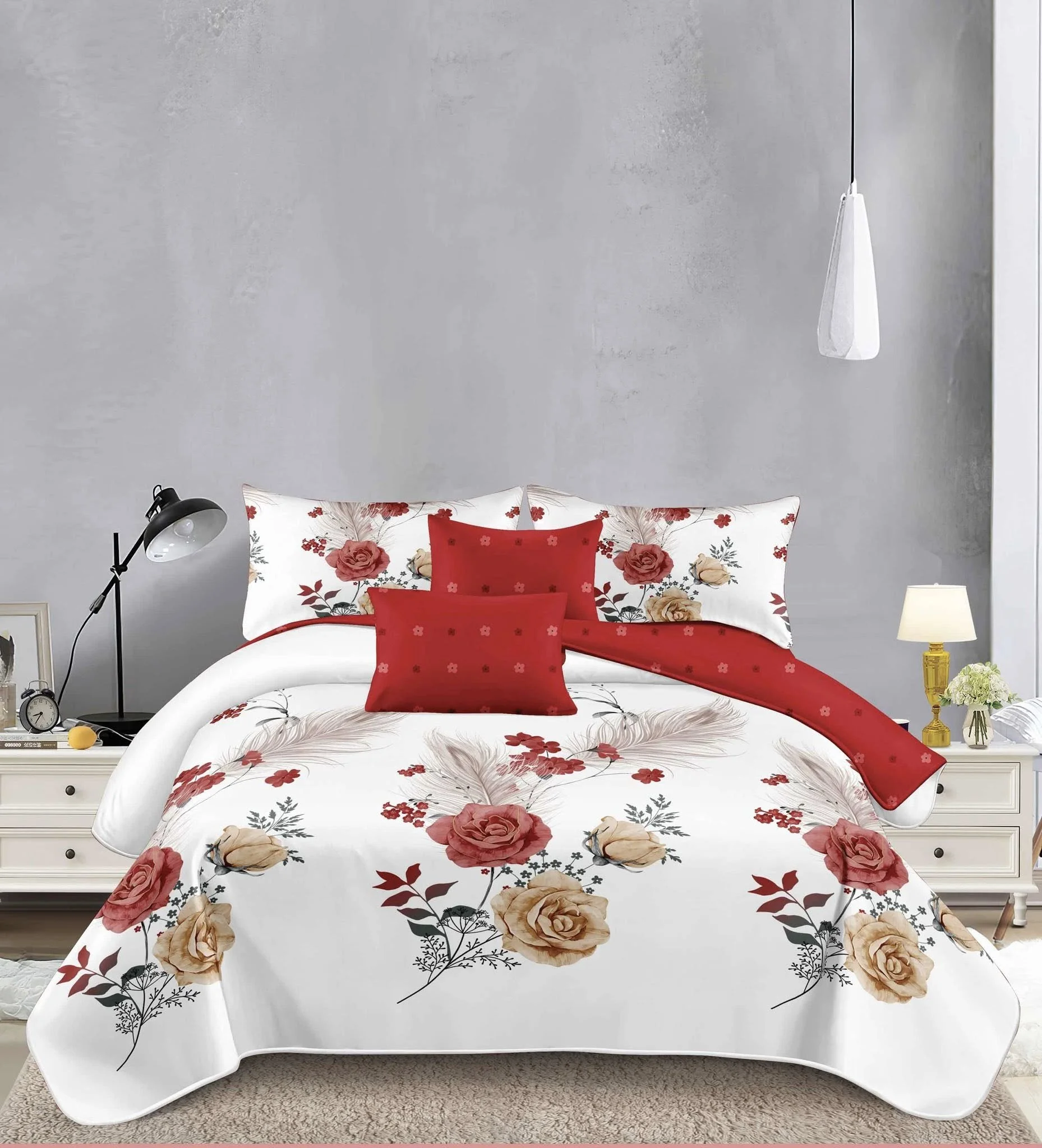 Luxury Floral 5-Piece Bedding Set