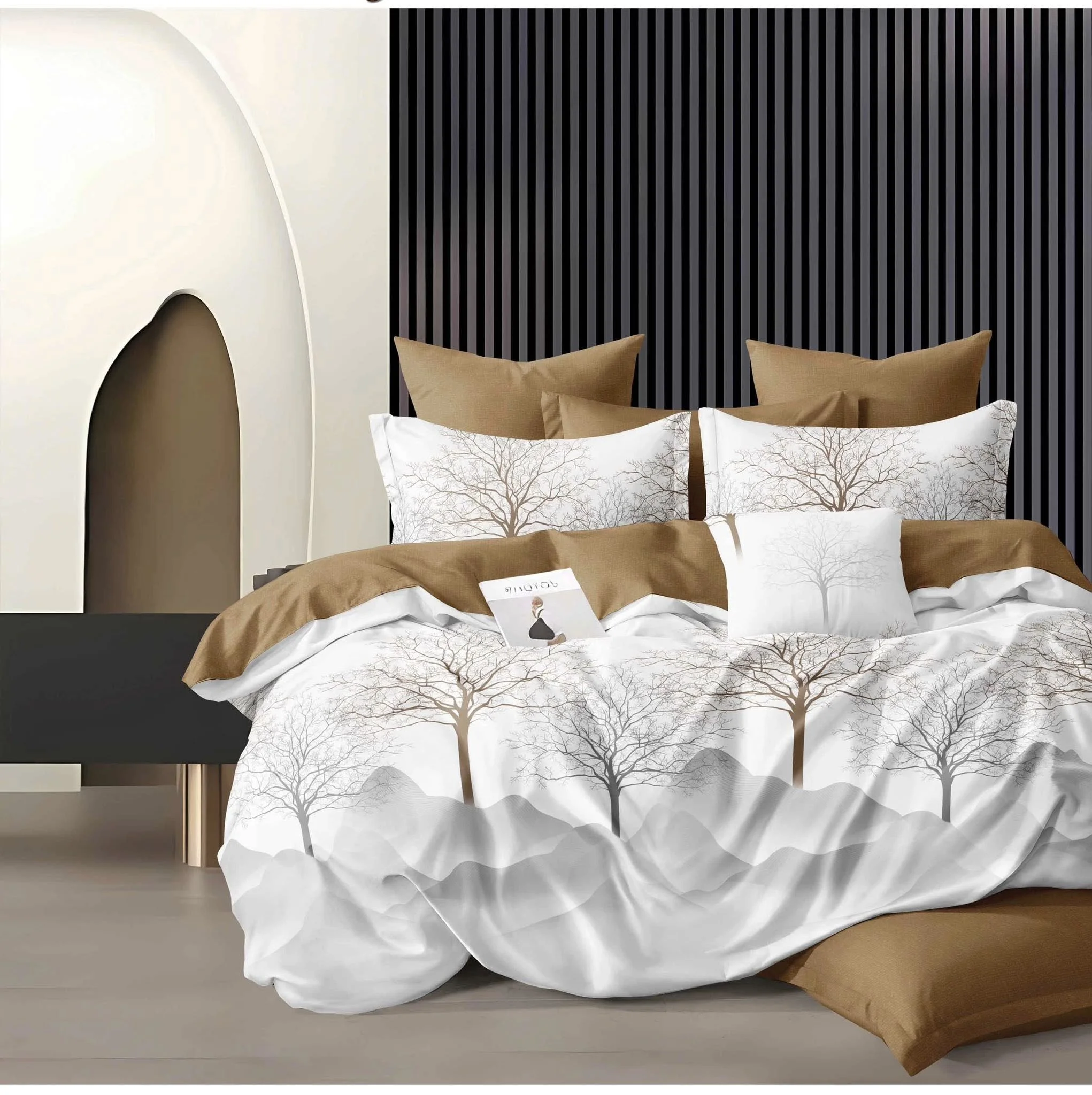 5-Piece Luxurious Tree Design Bedding Set