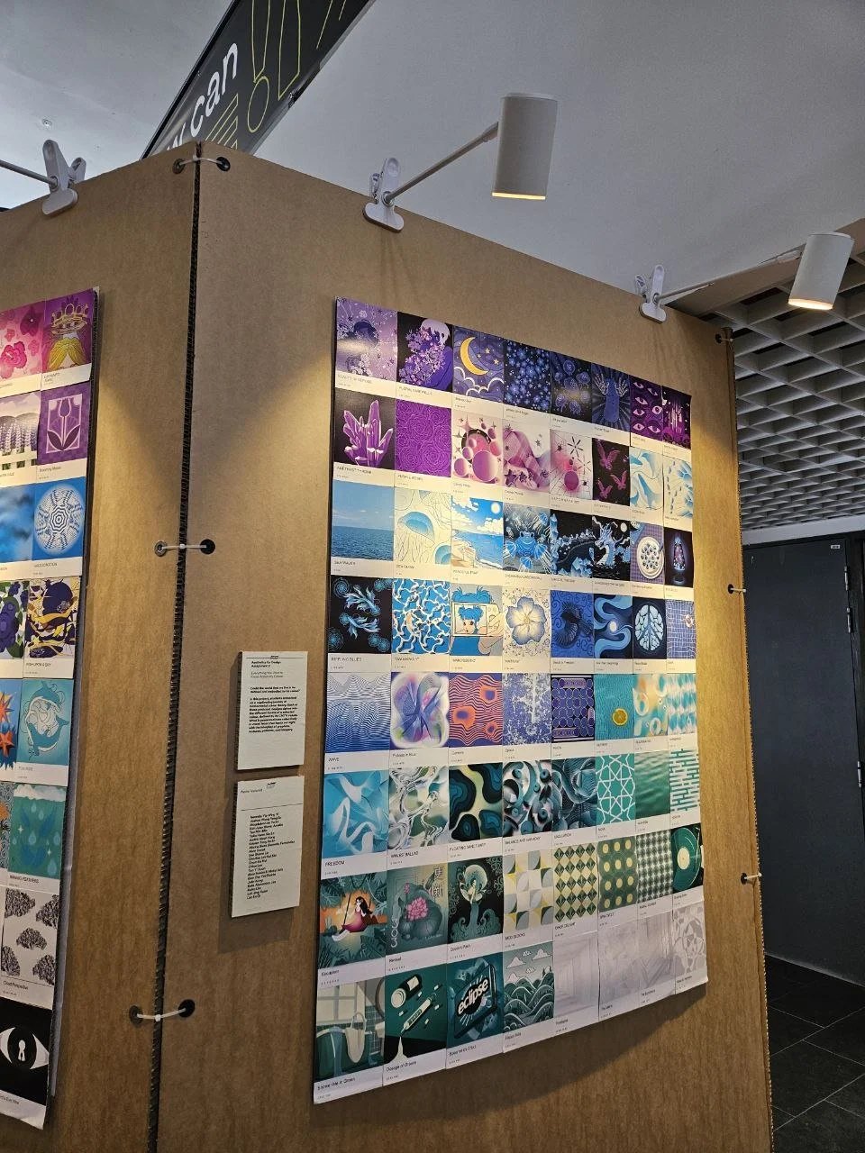 My individual work displayed as part of a group exhibition during the Aesthetic Design module.