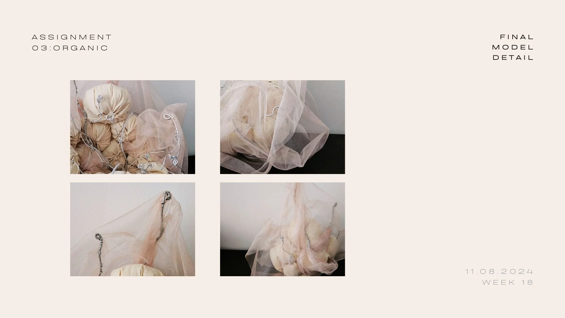 By exploring new methods and trying to push the boundaries of my previous art forms, I created a decorative standing art piece. The main focus being the centre, which was decorated with different types of wire before gradually "growing" out, which si