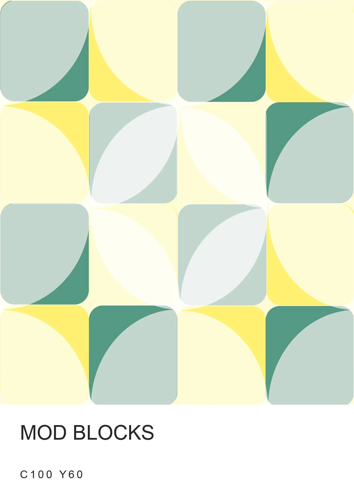 Similar to the first design but instead of sharp edges, I went with something more soft and rounded, which explains my usage of translucent circles. My aim is to show that one is able to imagine this design on a table top/ floor pattern or a poster f