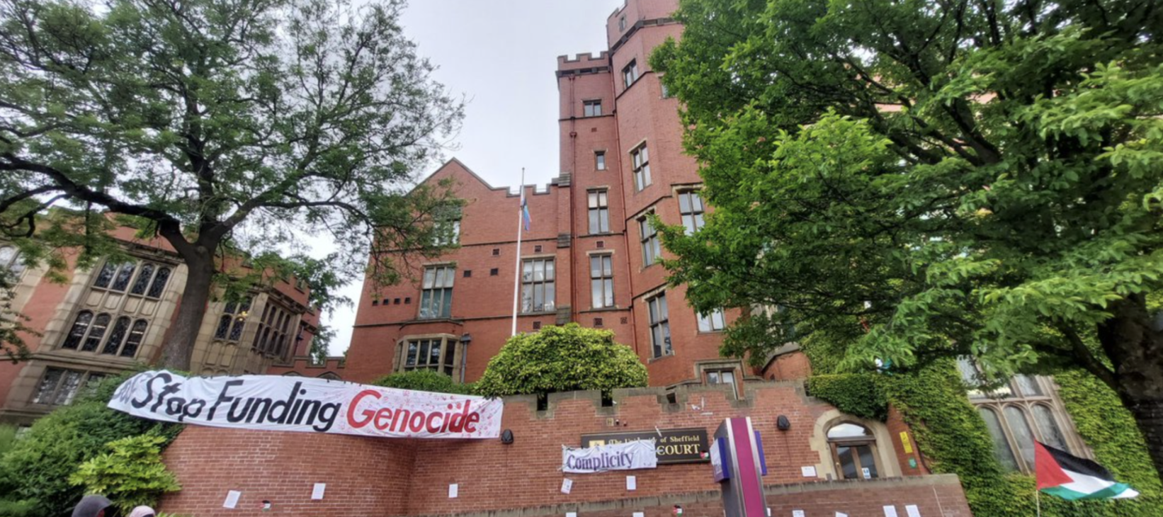 We support the Palestine student encampment at University of Sheffield