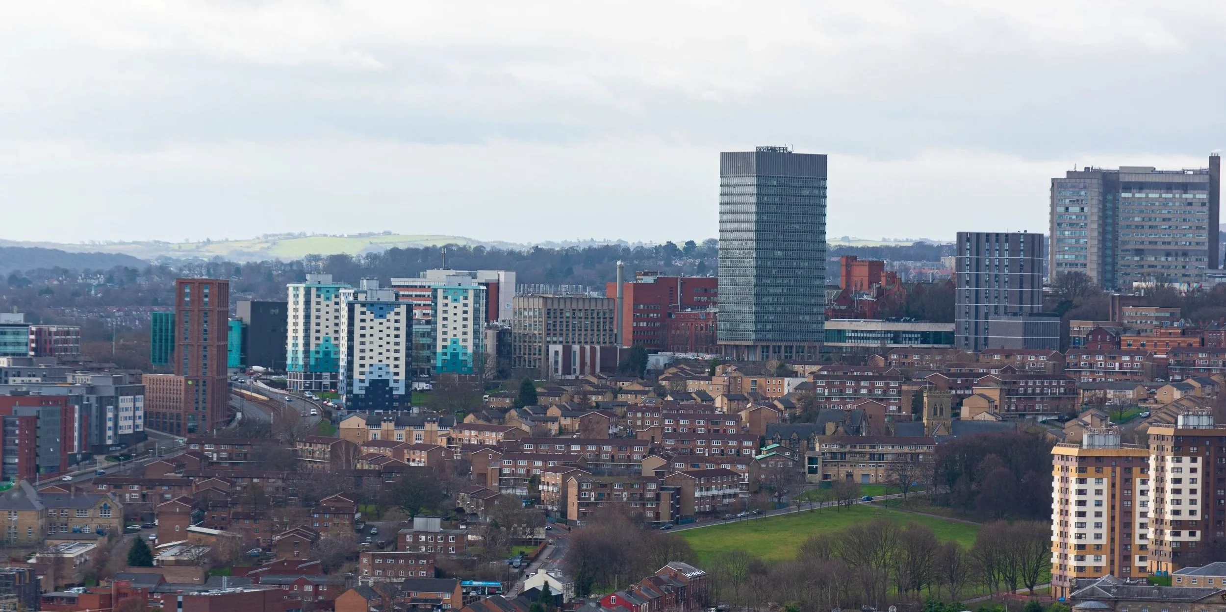 A panorama photograph of Sheffield