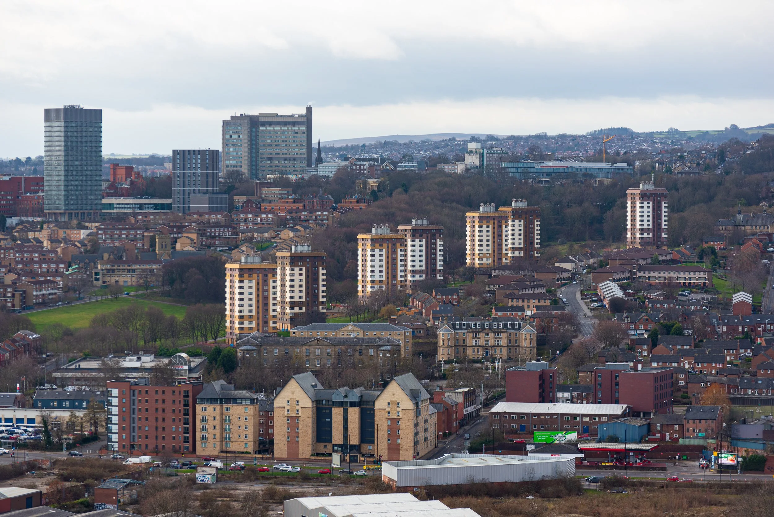 A panorama photograph of Sheffield City Centre