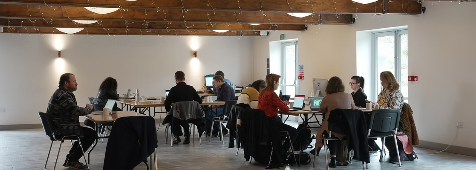 Opus team in coworking space