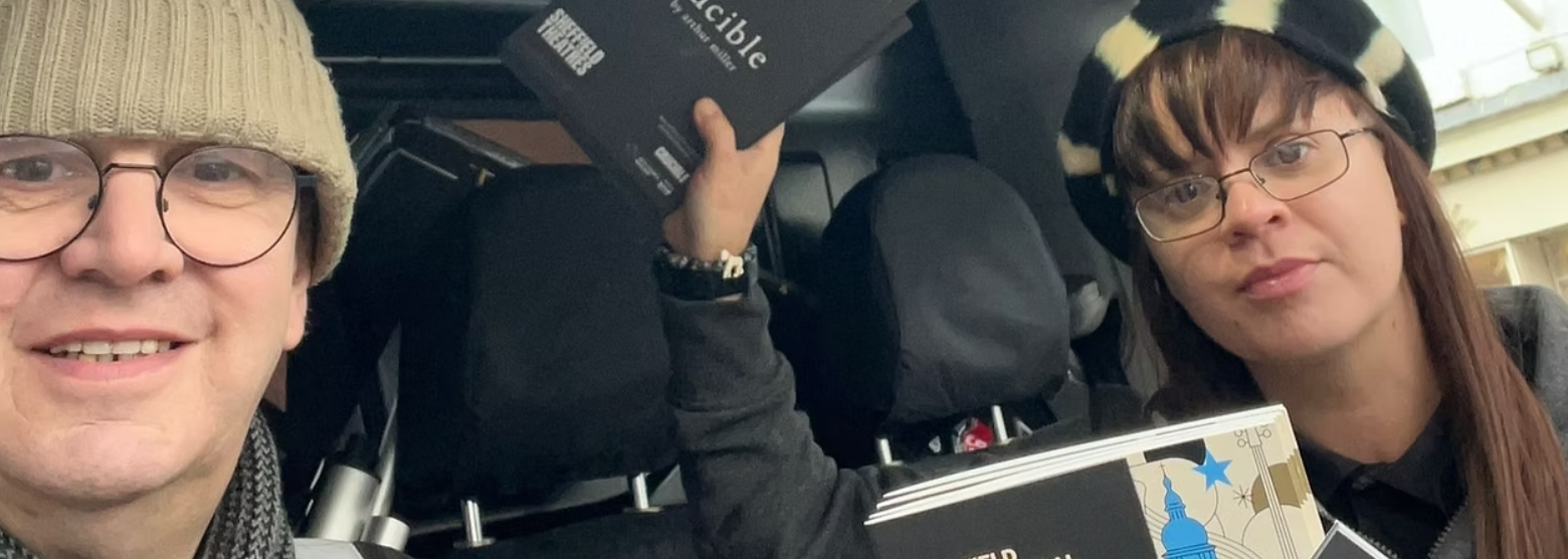 Sheffield Theatres brochures being delivered by car