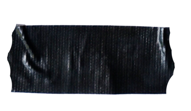Black textured rectangular object, possibly a fabric or wrapped item.