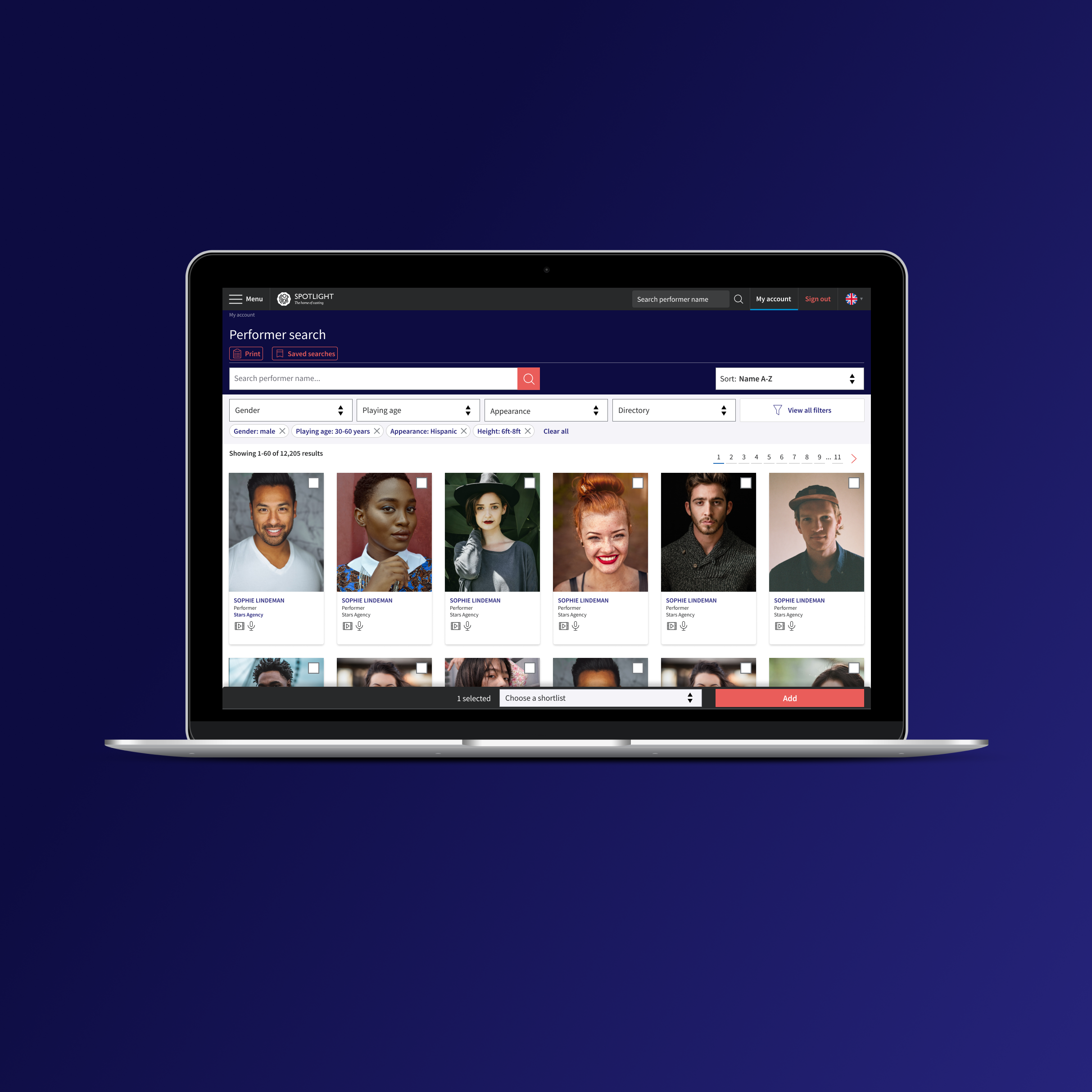 After — redesigned Spotlight search