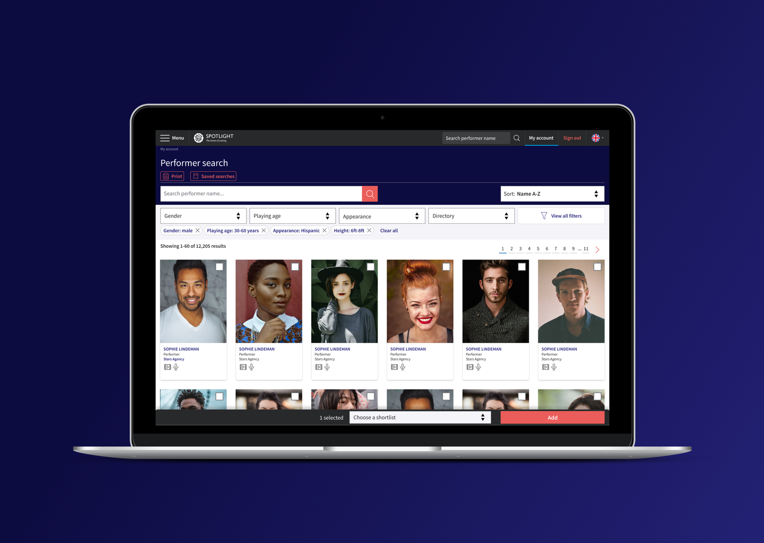 After — redesigned Spotlight search