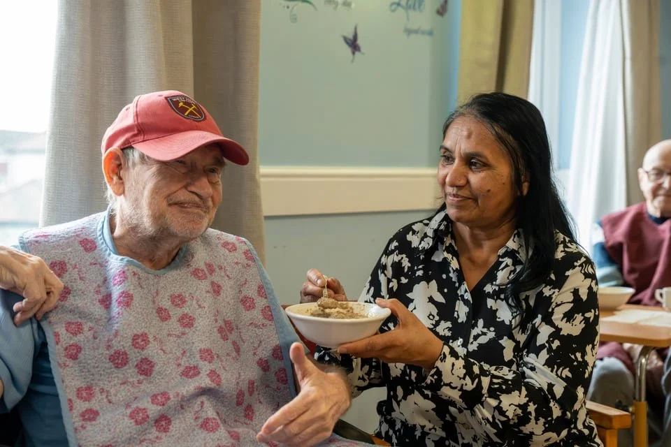 Gable Court carer and resident