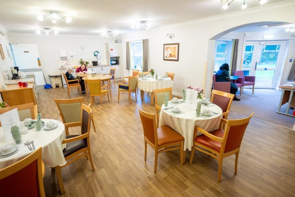 woodlands care home in poynton stockport dining area