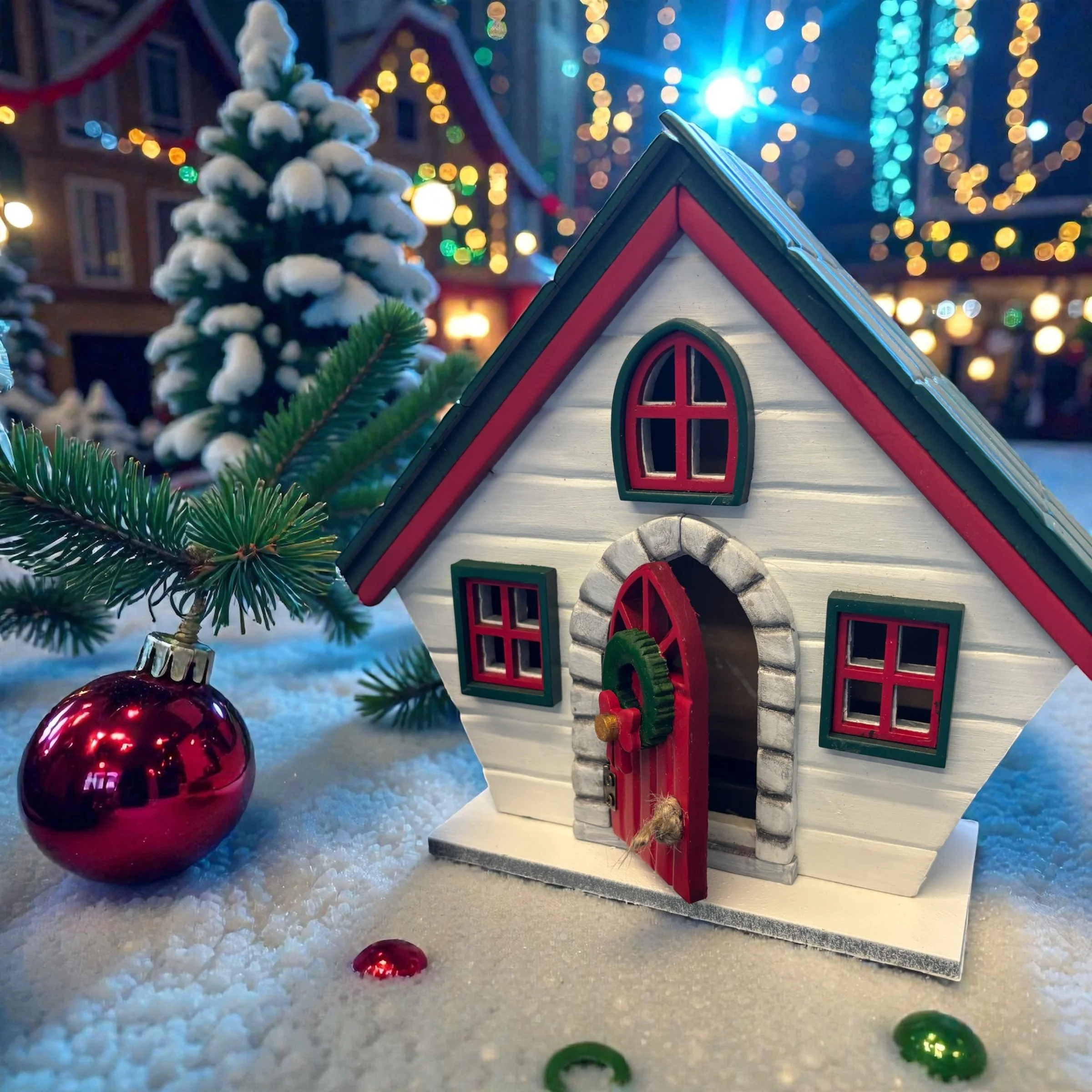 Handcrafted Wooden Christmas House