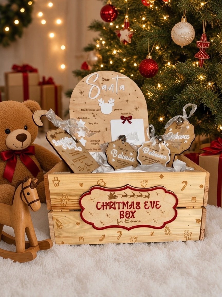 Personalised Wooden Christmas Eve Box