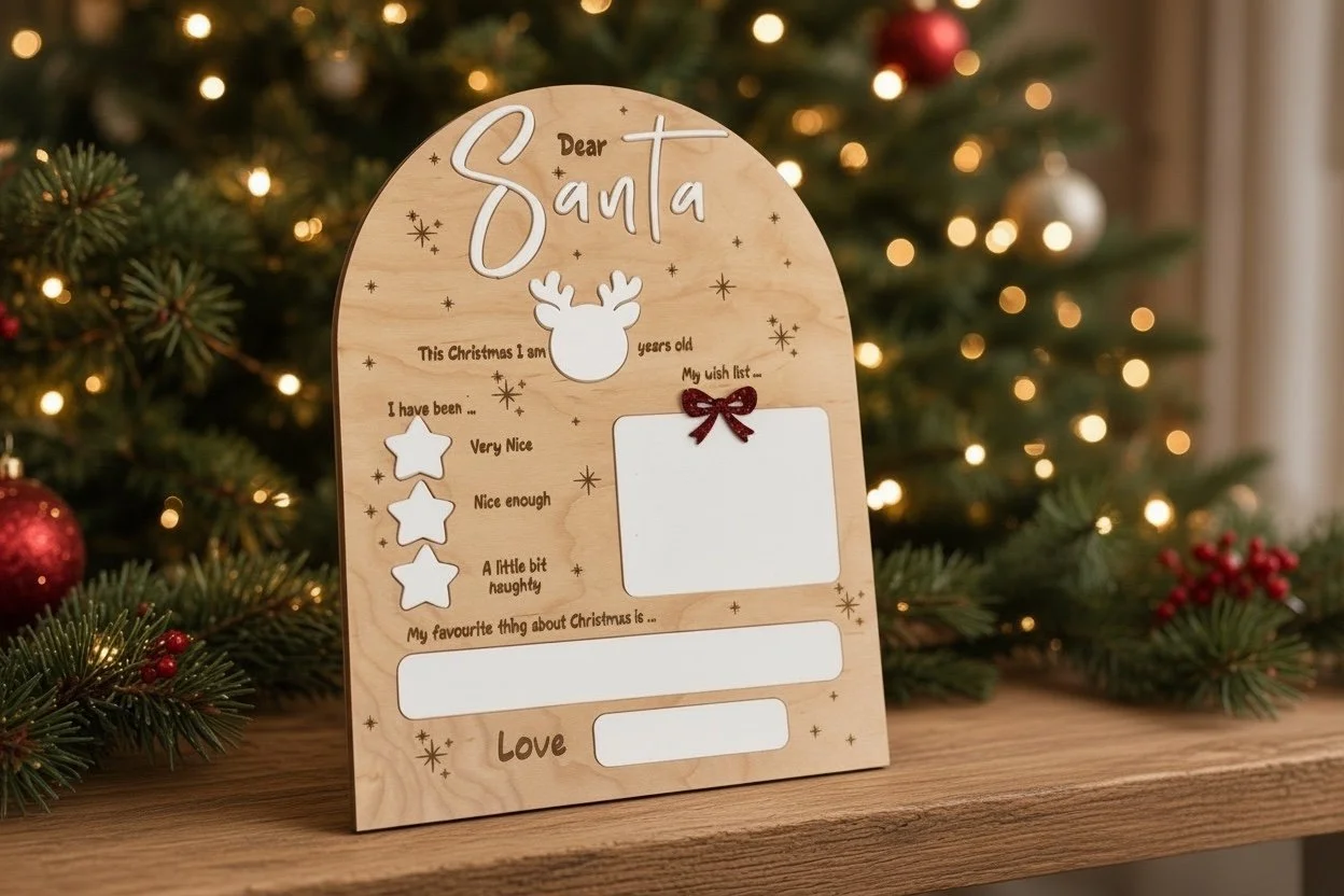 Children's Santa Wish List Sign