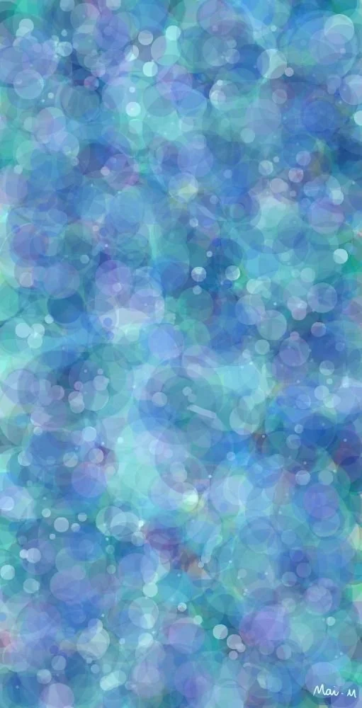 基本価格　10000JPYC　　あぶくーBubble　　水中にある空気の泡を表現しました。泡は水面に向かって動いています。