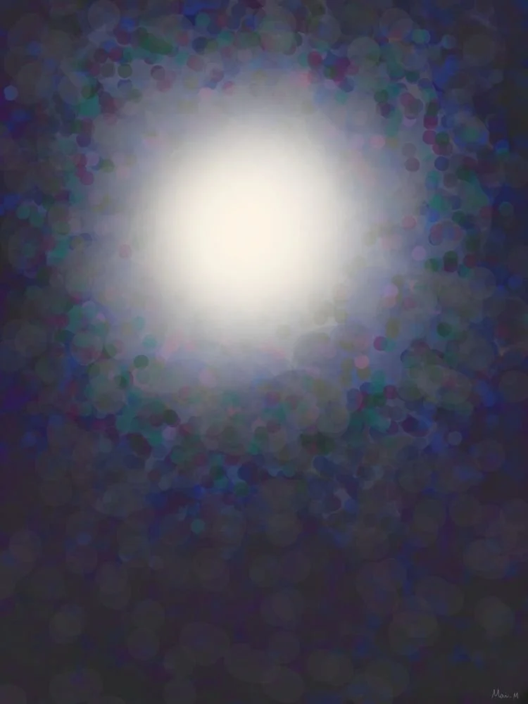 基本価格　10000JPYC　　月夜ーMoonlit night　　夜の道を歩いている時に、その道を優しく照らしてくれる月の光を表現しました。