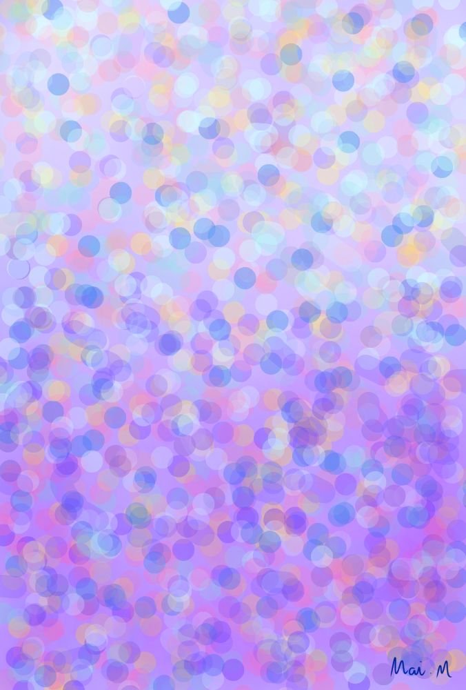 基本価格　10000JPYC　　藤の花ーWisteria flower　　藤は好きな花の一つで、その美しさを表現しました。見た人が心地よい気持ちになれるよう、優しい色遣いでグラデーションになるように描きました。