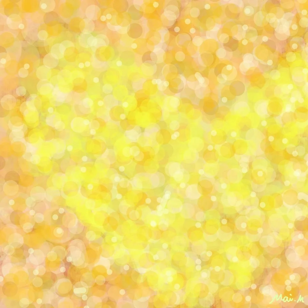 基本価格　5000JPYC　　果物の夏ーSummer of Fruits　　オレンジやパイナップルなどの果物をイメージして描きました。甘酸っぱくてみずみずしい感じを表現しました。