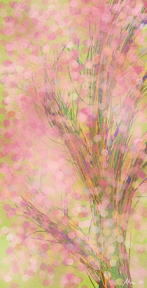 基本価格　10000JPYC　　花ーFlower　　満開の花と、養分を吸って生き生きとしている枝を描きました。