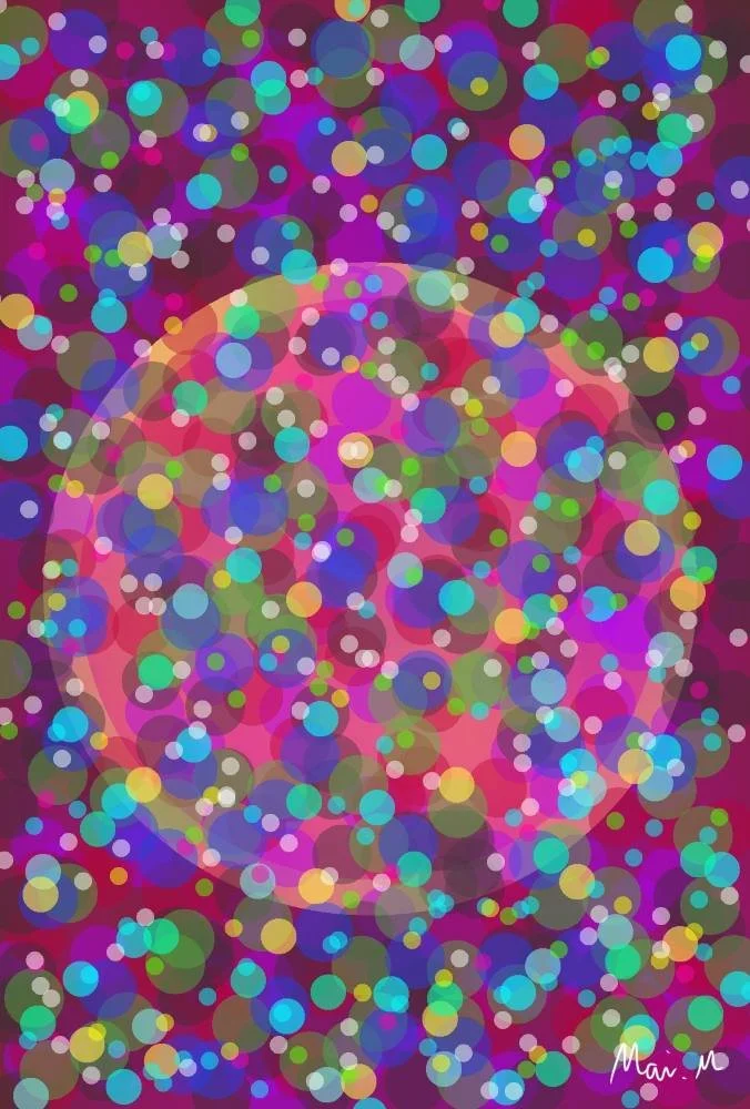 基本価格　20000JPYC　　泡の飴ーBubble candy　　私がとても好きな飴を表現しました。口に入れると発泡するのが面白くて好きです。絵の全体が飴のボトルのイメージで、そのボトルのまま駄菓子屋さんに並んでいます。