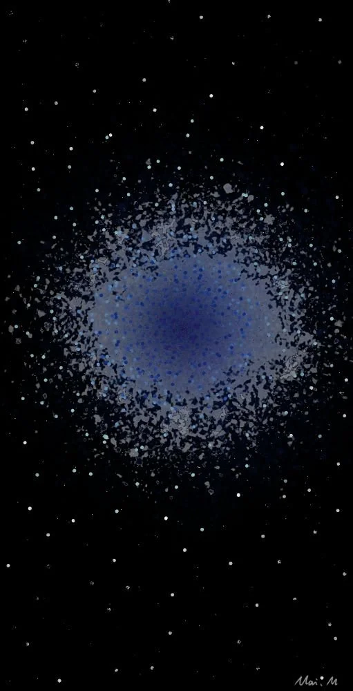 基本価格　10000JPYC　　破裂ーRupture　　安心安全な孤独を守っていた膜が弾けて破れたあとを描きました。私は一人でいることが必ずしも悪いわけではないと考えていますが、いつかは膜を破って外に出ていくことも必要だなと感じています。一人でいたあの子は自分でまくを破って外に飛び出して行きました。