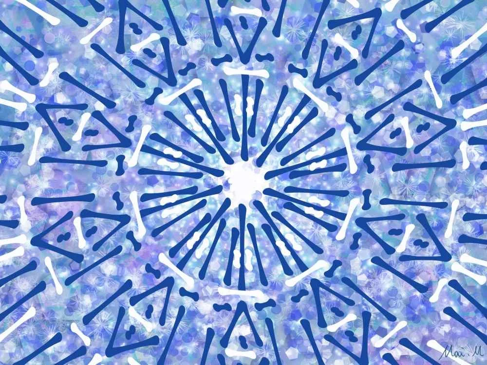 基本価格　10000JPYC　　動かないーNihility　　それまで動いていた時間が止まって動かなくなる様子を描きました。時間の上に成り立っていたものも全て動いていません。虚無の空間がただあるだけの状態です。