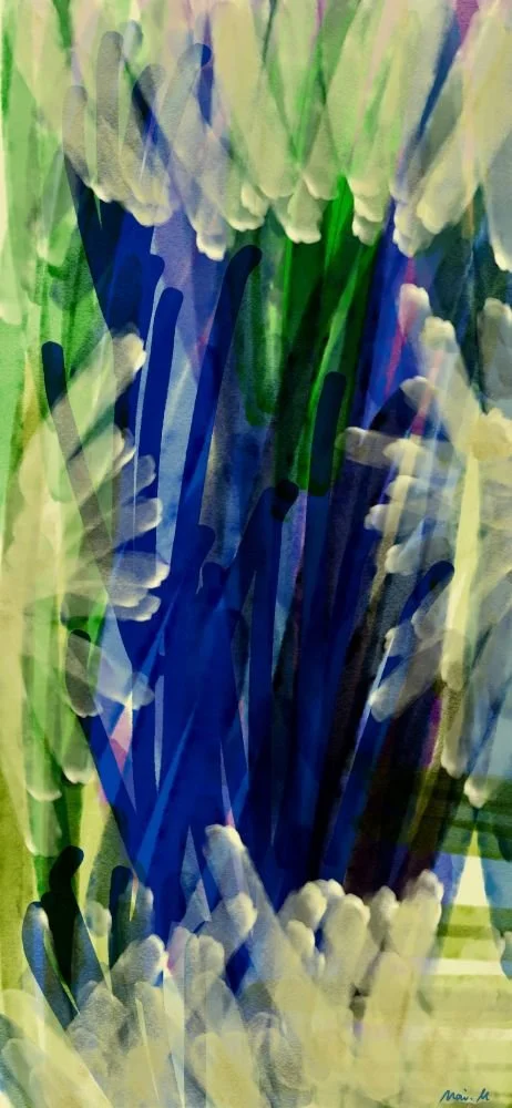 基本価格　10000JPYC　　ガリーPickled Ginger　　好きなお寿司に添えられた美味しいガリをイメージして描きました。鮮やかなお寿司の皿の柄を表現して、普段は脇役のイメージがあるガリを主役にした絵です。