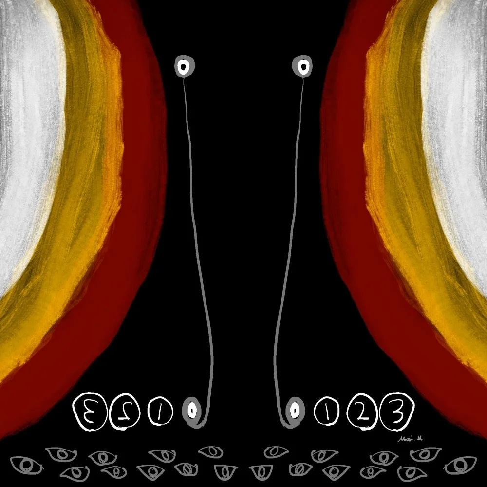 基本価格　10000JPYC　　順番ーOrder　　言われたやることを一つ一つ数えている絵です。奥にちゃんとできているか、見張っている人達がいます。うまくできなかった時には恐ろしい事が待っています。