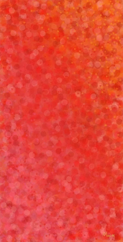 基本価格　5000JPYC　　朱の柱ーRed pole(Torii)　　いろんな赤を使って神社の鳥居を表現しました。大きな鳥居や巫女さんの袴など、神社にはいろんな赤があります。お気に入りの神社にも大きな赤い鳥居があって、その鮮やかな色を表現しました。