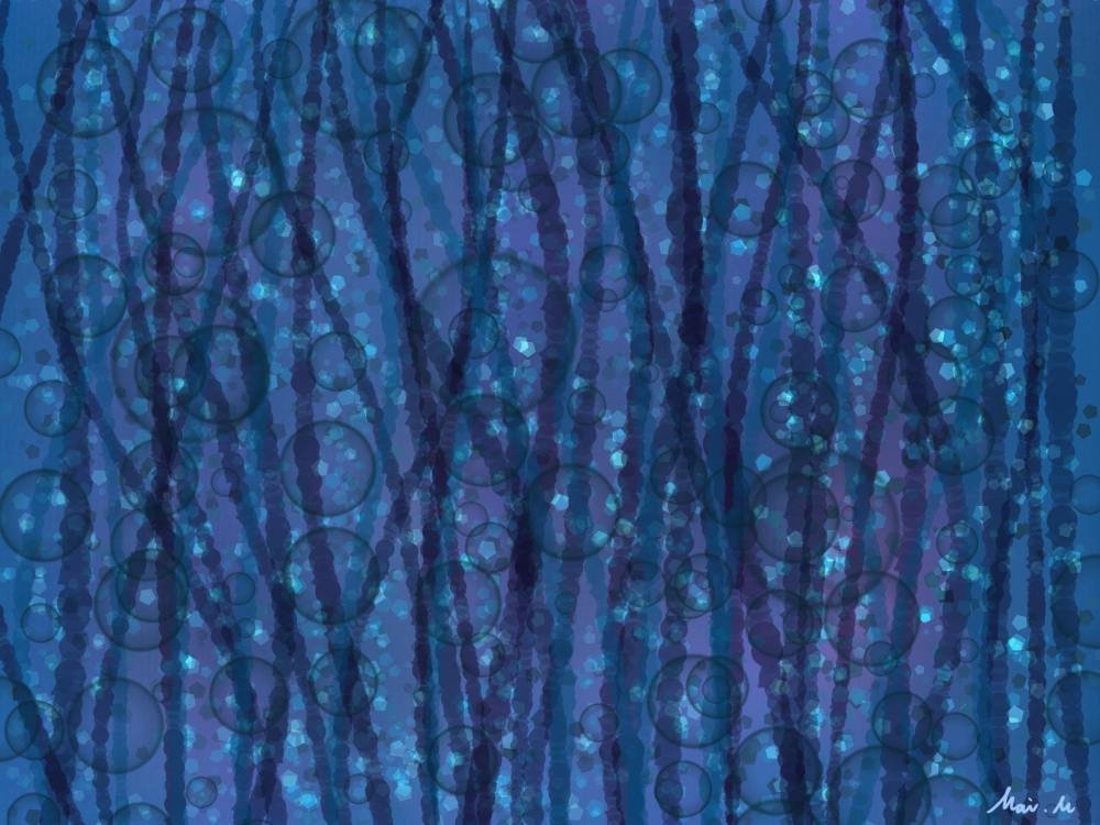 基本価格　10000JPYC　　雨の日の窓ーRainy day window　　梅雨時期のやまない雨を車の窓から見ているところを描きました。だんだん夕方になってきて、視界が悪くなってきています。雨の音がどんどん強くなって不安な気持ちにさせます。