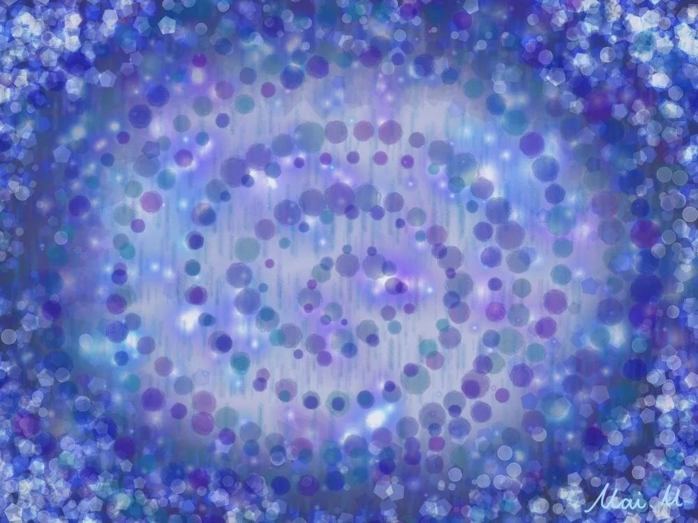 基本価格　10000JPYC　　仕事ーWork　　縦線や丸のブラシで、仕事に対しての向き合い方ややりがいを感じる気持ちを表現しました。